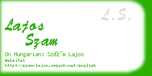 lajos szam business card